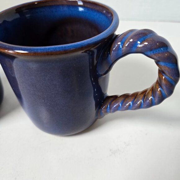 2 Blue Glazed Mugs With Sayings. - Picture 3 of 5
